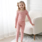 Avauma Baby Boys Girls Pajama Set Kids Toddler Snug Fit Basic Cotton Sleepwear Pjs For Daily (Pink-2 Small)