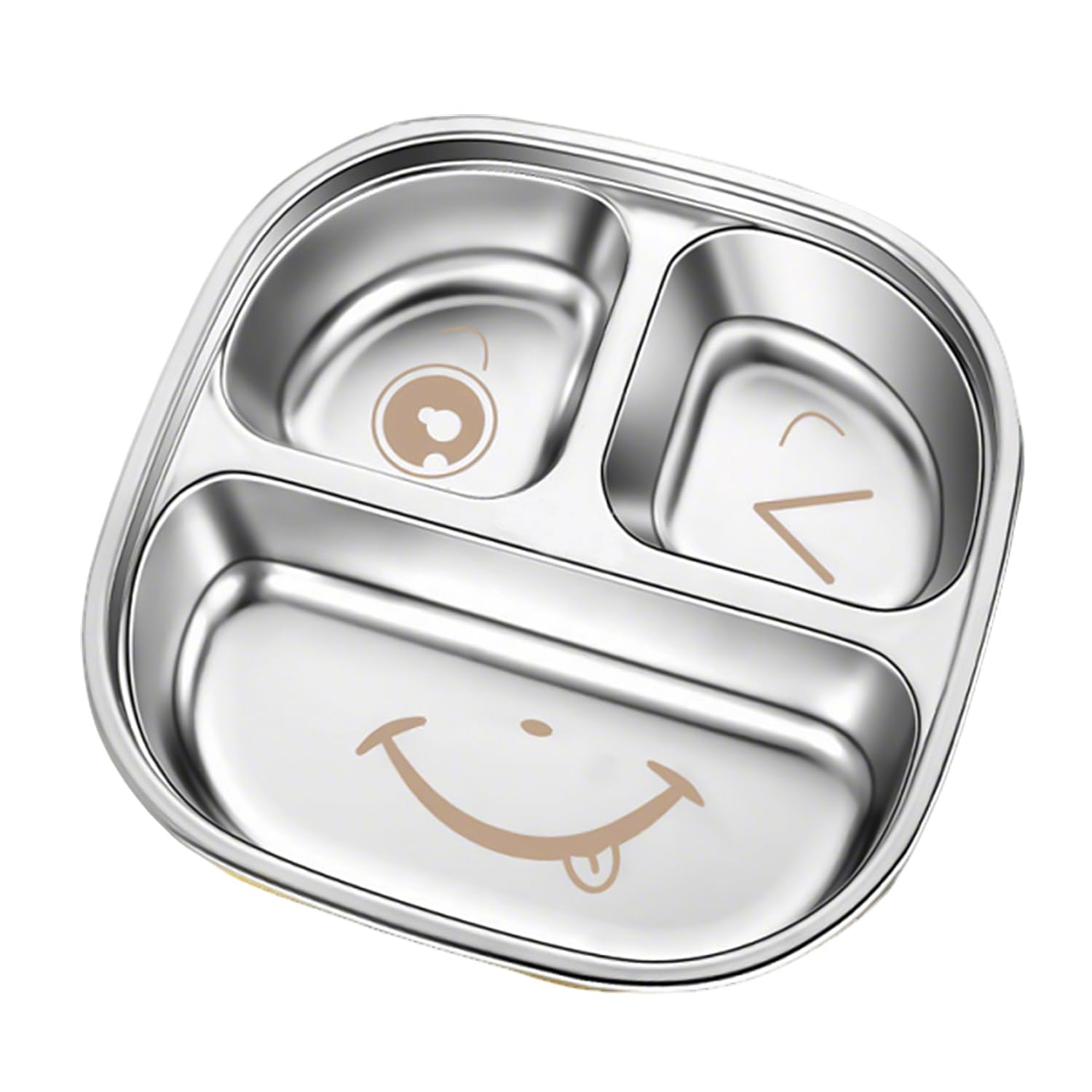 Taoceexi Stainless Steel Kids Plate With Lid | 1-Pack Durable Toddler Dish | Bpa-Free, Non-Toxic & Dishwasher-Safe | Splash-Proo