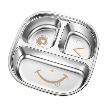 Taoceexi Stainless Steel Kids Plate With Lid | 1-Pack Durable Toddler Dish | Bpa-Free, Non-Toxic & Dishwasher-Safe | Splash-Proo