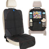 Funbliss Car Seat Protector + Kick Mats Car Backseat Organizer Black,Suitable For All Cars,Xl Largest Car Seat Cover For Child B