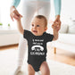 If Mom And Dad Say No Call Grandma - Funny Baby Essentials Bodysuit - Cute Newborn Boy Clothes (Newborn, Black)