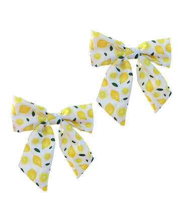 Lemon Bow Clips Baby Girls Fruits Bowknot Pin Kids Girls Yellow Lemon Hair Bow Clips BBG97 (Set-B)