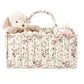 Zibuyu Floral Diaper Caddy Organizer, Baby Storage Caddy with Handle, Portable Nursery Organizer for Diapers Wipes Bottles Toys,
