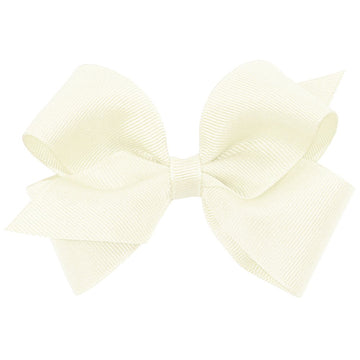 Wee Ones Girls' Classic Grosgrain Hair Bow On A Weestay No-Slip Hair Clip, For All Ages, Small, Antique White