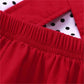 Toddler Baby Girls Valentine'S Day Outfits Long Sleeve Dot Heart Shirt Top Red Suspender Skirt Clothes Set(Red, 3-4T(100))