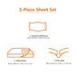 Amazon Basics 3 Piece Bed Sheets Set, 100% Cotton Jersey, Includes Super Soft, Flat And Fitted Sheets, Pillowcase, Toddler, Ligh