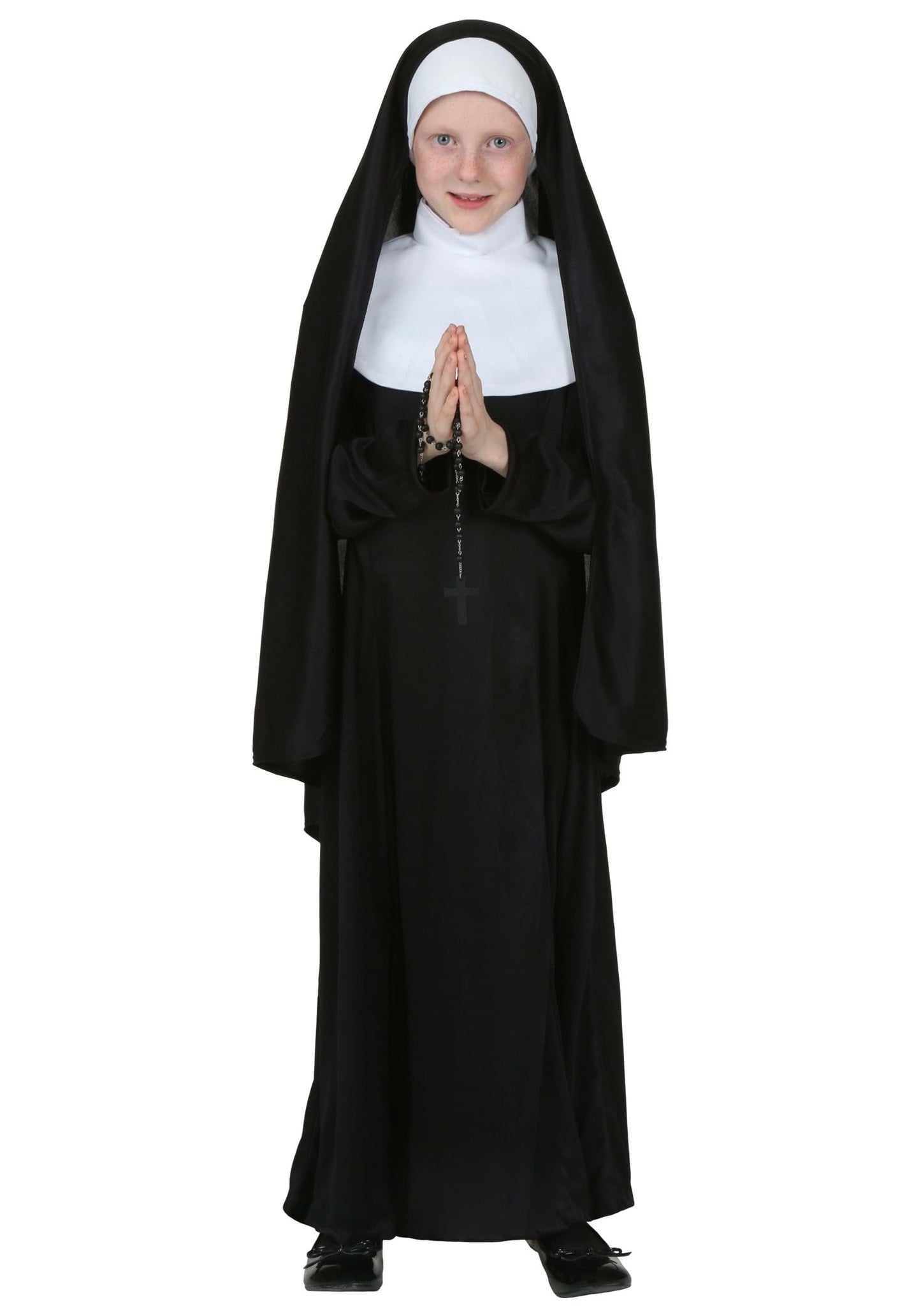 Kids Nun Costume; Catholic Sister Robe For Girls Black