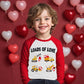 Valentine'S Day Shirt For Boys Loads Of Love Construction Truck Heart Tops Toddler Raglan Sleeve T-Shirt 6 Years