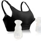 Hands Free Pumping Bra Hands-Free Breast Pump Bra Nursing Bras for Pumping Adjustable Breast-Pumps Holding and Nursing Bra (Blac