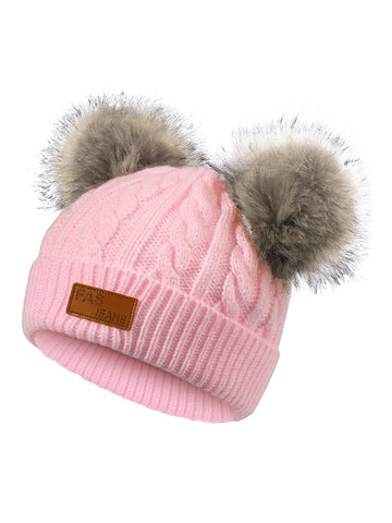 Century Star Baby Girl Hats Winter Cute Baby Beanies For Girls Boys Knit Baby Hats Warm Infant Toddler Hat Pom Pom Caps 1Pc Ligh