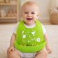 Babygo Silicone Feeding Bib | Waterproof, EasyWipe & Washable Apron Bib For Babies, Soft, Adjustable, Reusable & Comfortable Fe