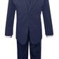 Luca Gabriel Toddler Boys' 5 Piece Classic Fit No Tail Formal Navy Blue Dress Suit Set With Tie And Vest - 18-24 Months