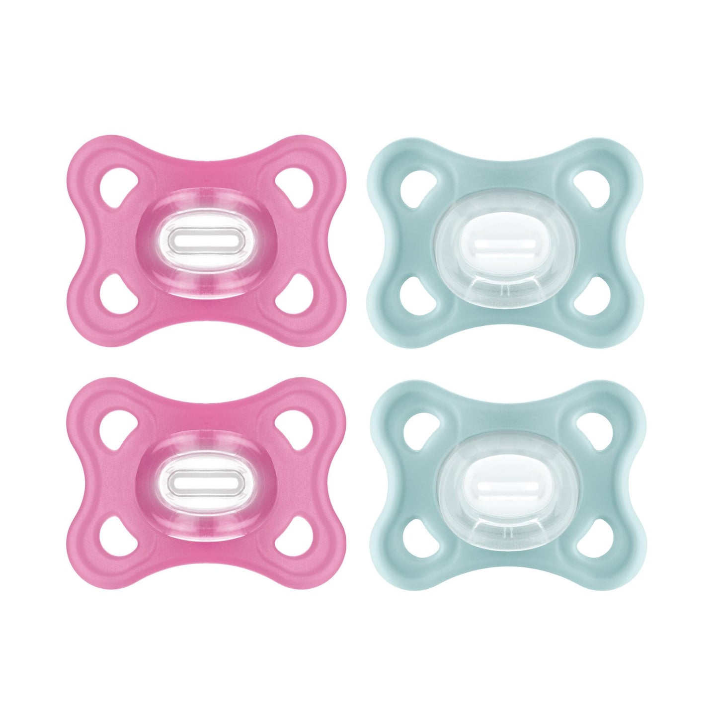 Mam Comfort Pacifiers, Newborn Pacifiers, 4 Count, Mam Pacifiers 3-12 Months, Best Pacifier For Breastfed Babies, Girl Silicone