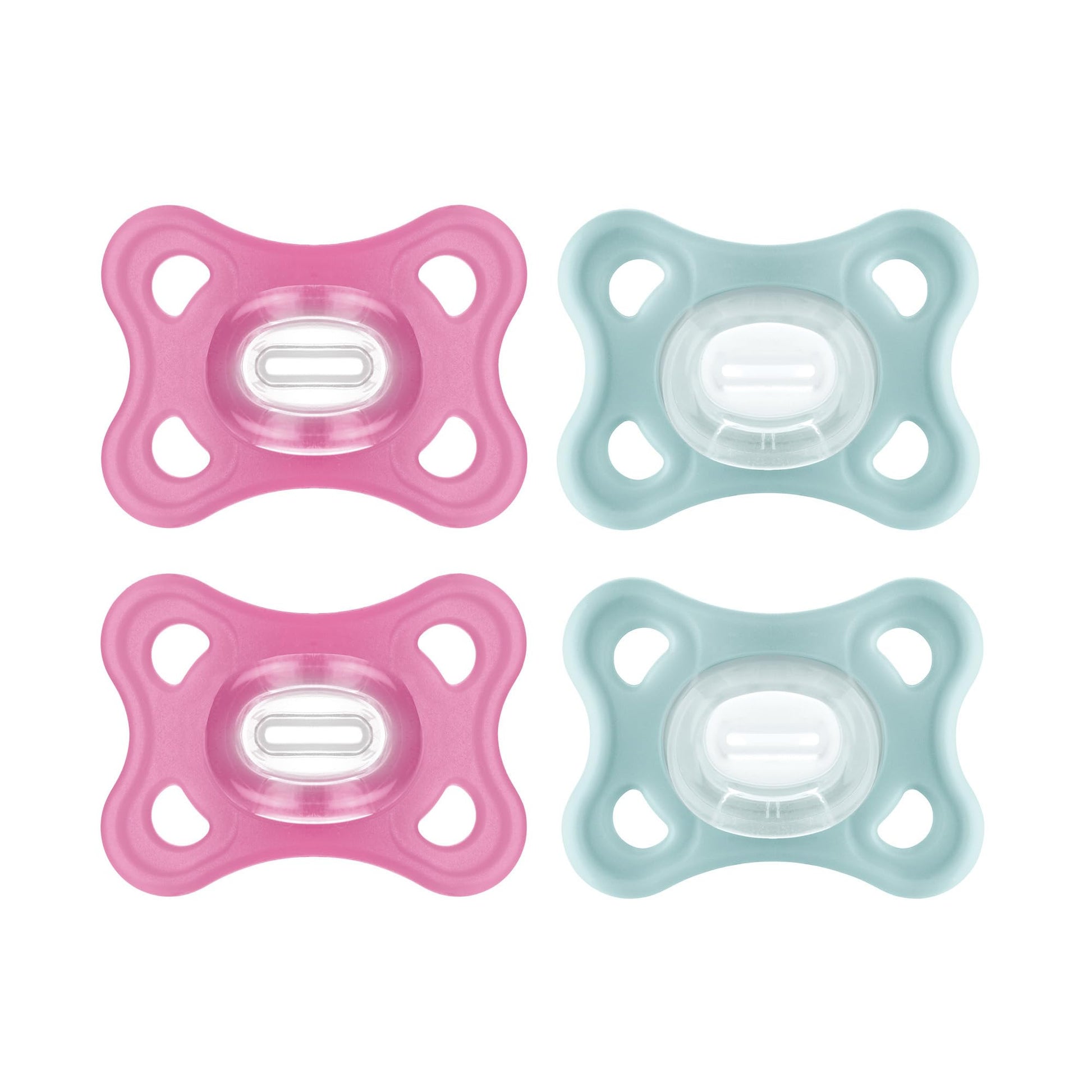 Mam Comfort Pacifiers, Newborn Pacifiers, 4 Count, Mam Pacifiers 3-12 Months, Best Pacifier For Breastfed Babies, Girl Silicone