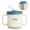 Cubkins 3In1 Silicone Straw Training Cup | FoodGrade, BpaFree | Transparent Window | 6 Months+ | 200Ml Sippy Cup With Lid Fo