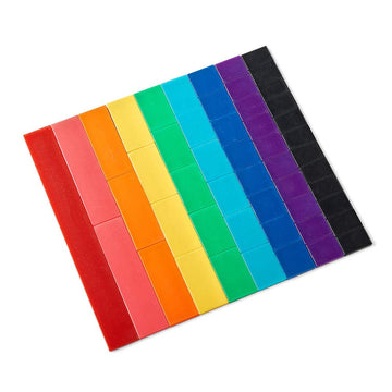 hand2mind Plastic Rainbow Blank Fraction Tiles, Montessori Math Materials, Fraction Manipulatives, Unit Fraction, Fraction Bars 
