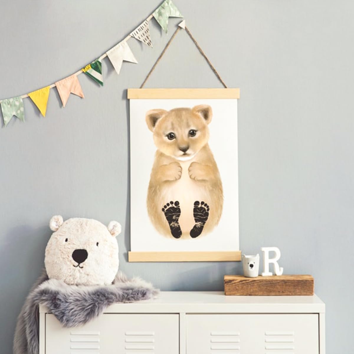 Qicai Xiaolu Newborn Footprint Kit Maker, Perfect For Creating Keepsakes, Memories, And Gifts. Suitable For Baby Boys, Girls, Ne