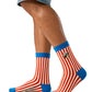 The Souled Store Popeye: Spinach Power Socks  Unisex Crew Length Cotton Blend Striped | Embroidered Character Graphic | Urban S