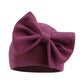 Newborn Baby Girl Hat Cotton Baby Bow Beanie Preemie Hats Spring Infant Hats For Girls 0-12 Months (Skin Pink+Deep Purple+White,