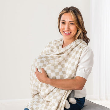 Itzy Ritzy Breastfeeding Boss Multi-Use Cover - A Nursing Cover, Swaddle, Car Seat Cover, Tummy Time Mat & Burp Cloth All In One