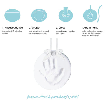 Pearhead Babyprints Handprint Or Footprint Keepsake, Nursery Decor, Baby'S First Christmas Holiday Ornament, Diy Clay Keepsake K