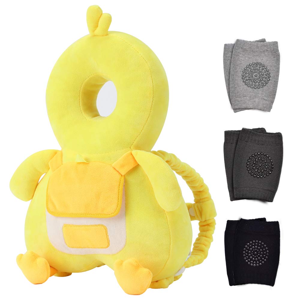 Baby Head Protector & Baby Knee Pads For Crawling, Toddlers Head Safety Pad Adjustable Backpack, Baby Back Protection For Walkin