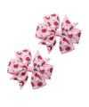 Strawberry Snap Clips Baby Girls Fruit Hair Bow Clips Strawberry Hair Ring Tie BBW24 (Set-O)