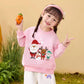 Akyzic Baby Girl Christmas Sweatshirt Reindeer Shirt Kids Fleece Crewneck Snowman Pullover Winter Toddler Girls Xmas Sweaters To