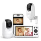 Momcozy BM04 Smart WiFi Baby Monitor with 2 Cameras, 5 1080P Split Screen Video Baby Monitor with Camera and Audio, Clear Night 