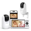 Momcozy BM04 Smart WiFi Baby Monitor with 2 Cameras, 5 1080P Split Screen Video Baby Monitor with Camera and Audio, Clear Night 