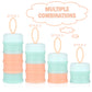 Accmor Baby Formula Dispenser On The Go, Stackable Formula Dispenser For Travel Formula Container To Go, Non-Spill Milk Powder B