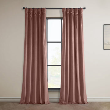 Hpd Half Price Drapes Vpyc-161234-108 Plush Velvet Curtain (1 Panel), 50 X 108, Wild Rose