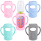 Gogengen Silicone Sleeves For Dr. Brown'S Glass Bottles, Anti-Breakage Baby Bottle Holder With Handle And Window, 4 Oz, 4 Pack,