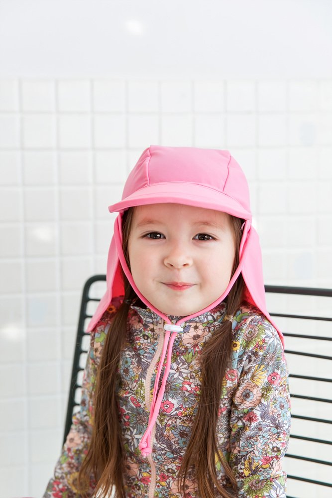 Vaenait Baby Girls Sun Protection Sporty Flap Swim Hat Uv Upf 50+ Flap Cap Pink S