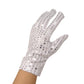 Honbay Silver Sparkling Sequin Gloves Costume Gloves Dance Performance Gloves - For Kids Under 8 Years Old
