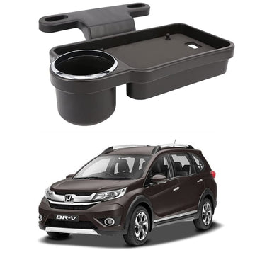 Oshotto (FT04) Foldable Car Auto Headrest Rear Back Seat Table Drink Food Cup Tray Holder Compatible with Honda BRV/Mobilio  B