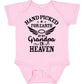 Inktastic Handpicked For Earth By My Grandpa In Heaven Angel Wings Baby Bodysuit, 0080 Pink, Newborn