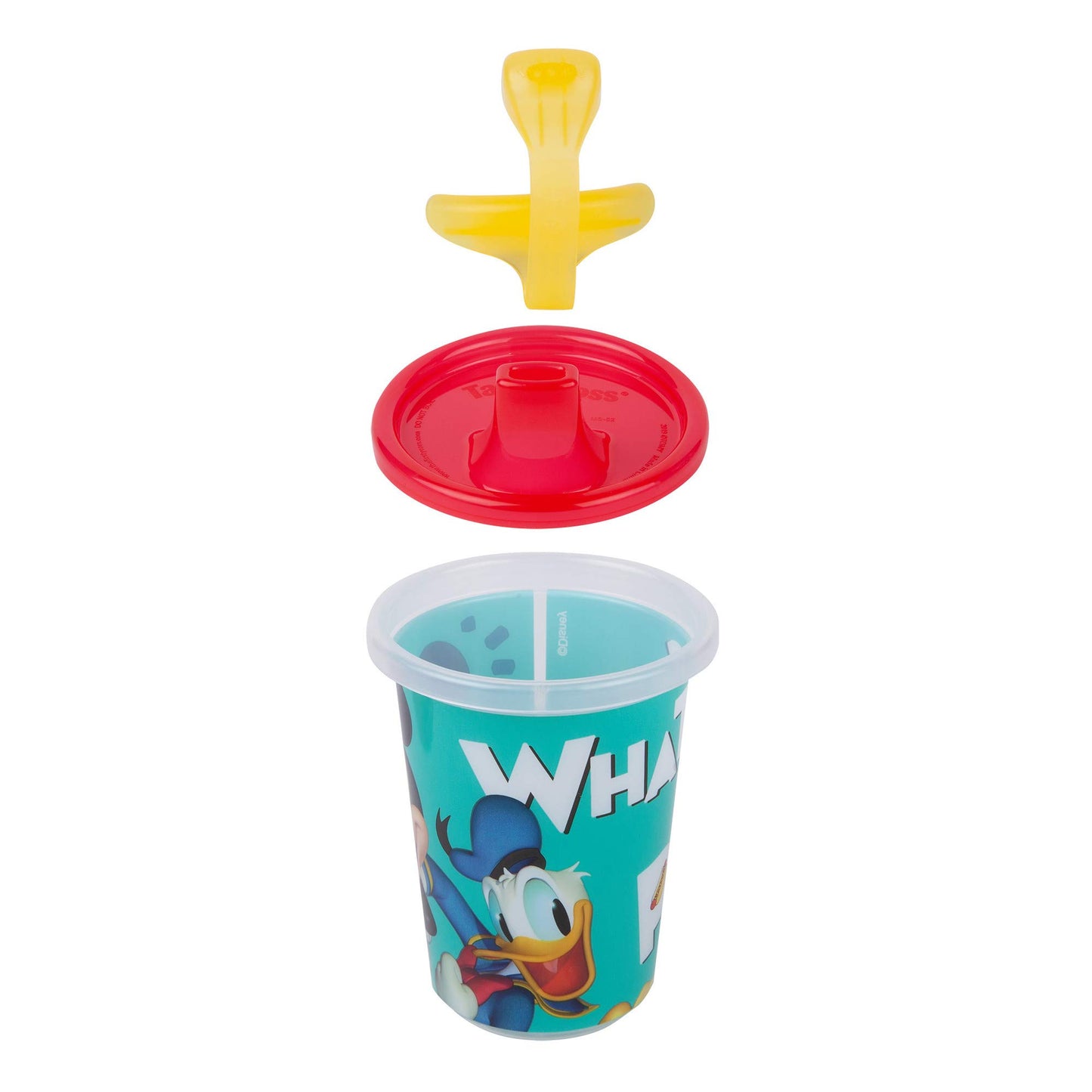 The First Years Take & Toss Disney Mickey Mouse Sippy Cups - Reusable Toddlers Cups With Lids - Kids Party Pack With 2 Travel Ca
