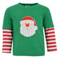 Unique Baby Unisex Layered Christmas Santa Shirt (4T) Green