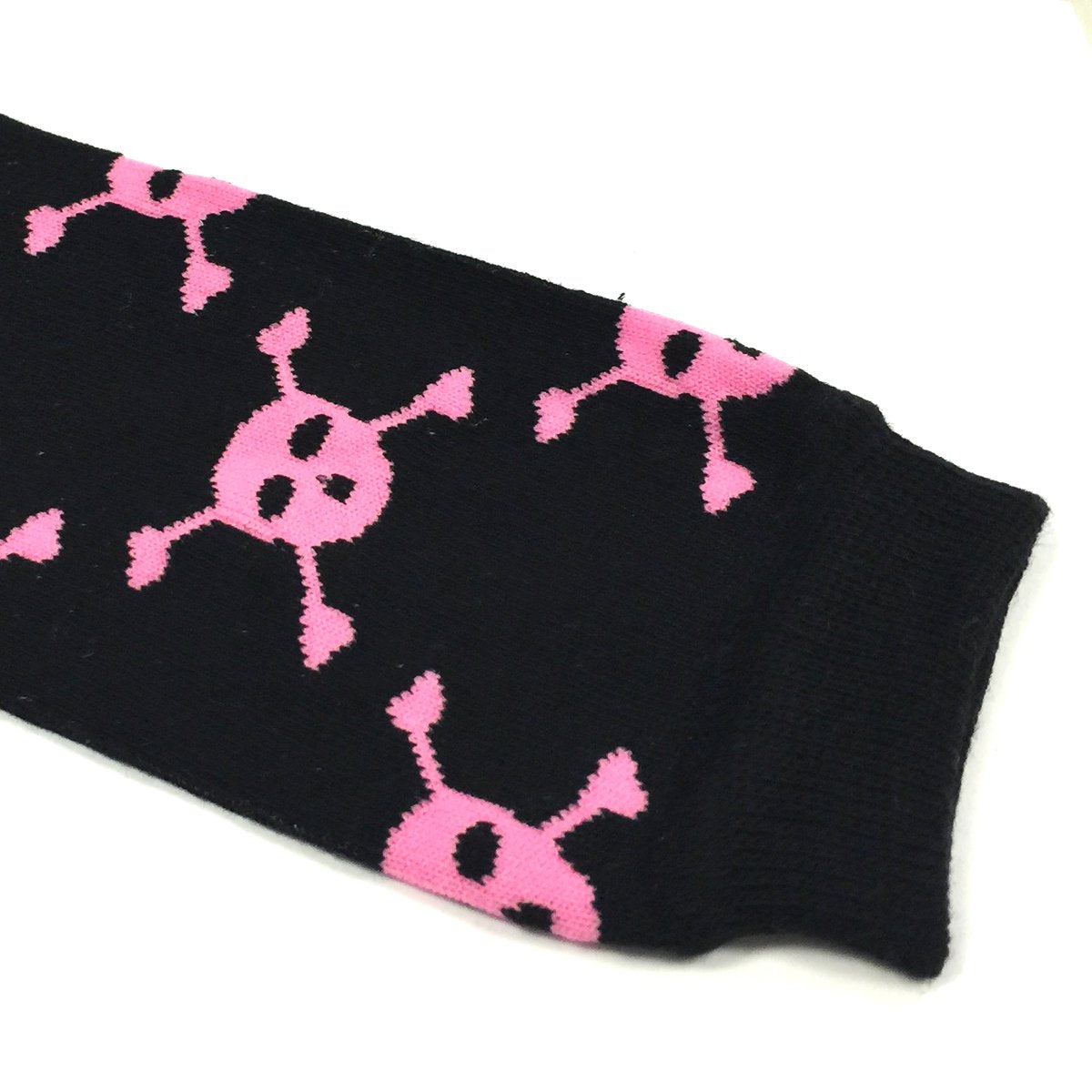 Wrapables Animals And Fun Colorful Baby Leg Warmers - Skulls Pink