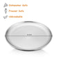 E-Far Stainless Steel Plates Set Of 6, 8-Inch Metal Dinner Plates For Kids Toddlers, Great For Self-Feeding/Picnic/Outdoor Campi