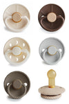 FRIGG Natural Rubber Baby Pacifier 6-Pack Earthy Wonder | Made in Denmark | BPA-Free (6-18 Months)
