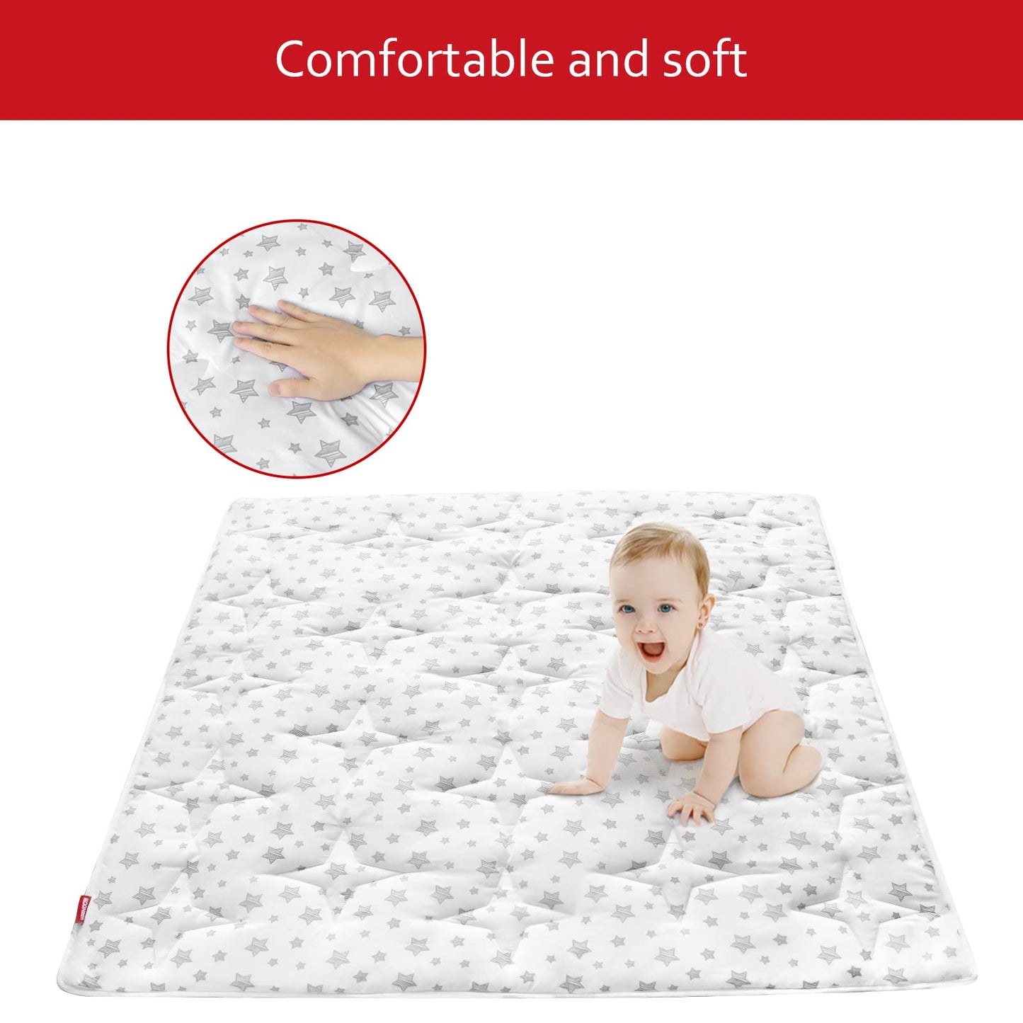 Baby Play Mat 50 ' X 50 ' Playpen Mat Fit For Todale And Dripex Baby Playpen, One-Piece Crawling Mat Non Slip Cushioned Baby P
