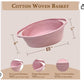 Giftexpress Pink Woven Basket - 13' X 8' X 5' Cotton Rope Organizing Baskets For Baby Items Or Cat & Dog Toys - Cute Soft Gif