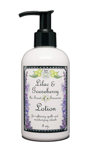 BELLA DES NATURAL BEAUTY Lilac and Gooseberry Moisturizing Body Lotion 8 ounces Yennefer Scent of a Sorceress with Organic Extra
