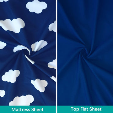 Biloban 3-Piece Toddler Sheet Set Microfiber, Toddler Bedding Set Includes Crib Mattress Sheet, Flat Sheet And Envelope Pillowca