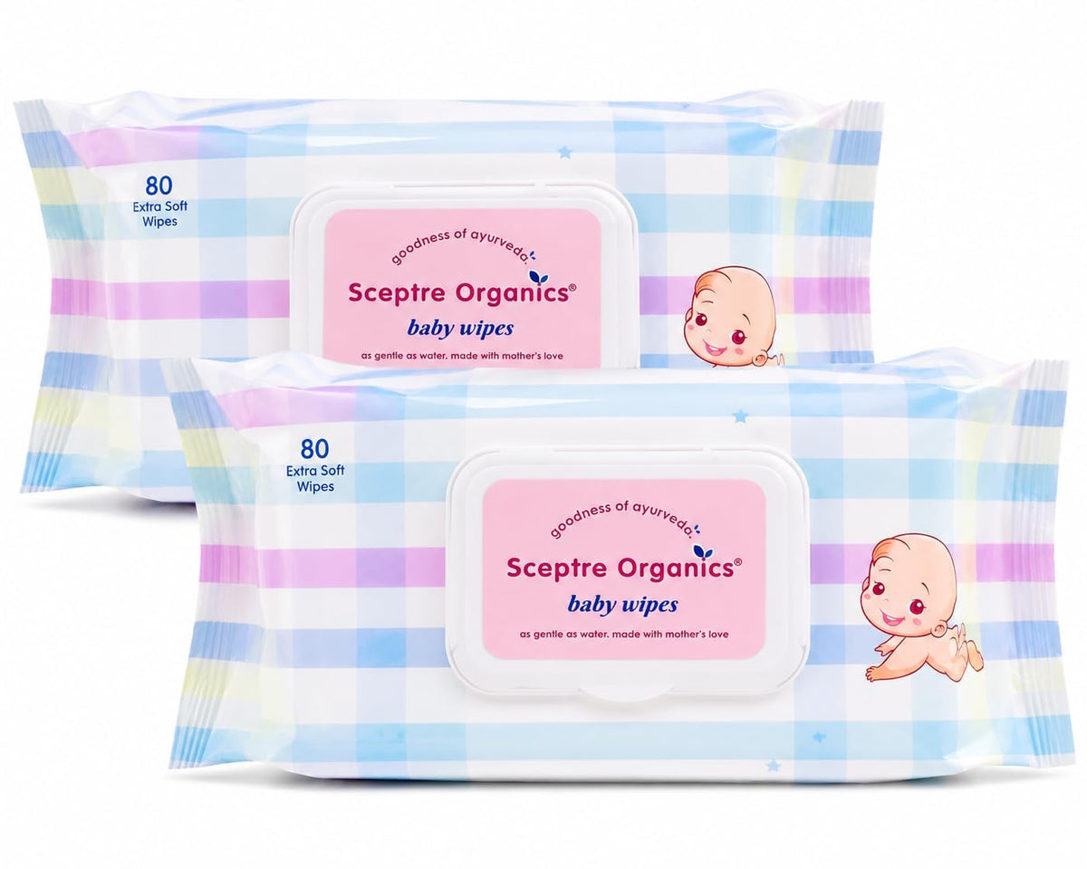 Baby Wet Wipes Pack of 2 | Extra Soft Moisturizing Baby Wipes for Newborns & Sensitive Skin | Gentle Daily Cleaning Wipes