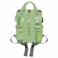 Artsadd Personalized Diaper Bag With Name, Customized Light Green Monogram Nappy Backpack With Thermal Pockets Multi-Function Ba