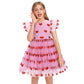 Imekis Toddler Valentines Day Outfit Girl: Valentines Day Dress Kids Princess Tulle Dresses Cupid Photoshoot 7Th 8Th Birthday Te