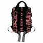 Custom Name Diaper Bag, Pink And Black Name Logo Diaper Backpack Personalized Mummy Nursing Baby Bags Fashion Shoulders Bag Casu